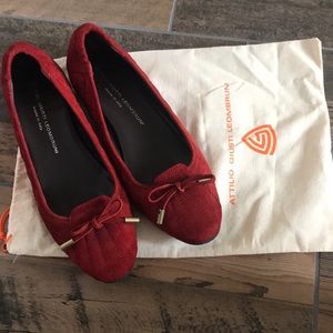 EUC AGL Red Suede Flats